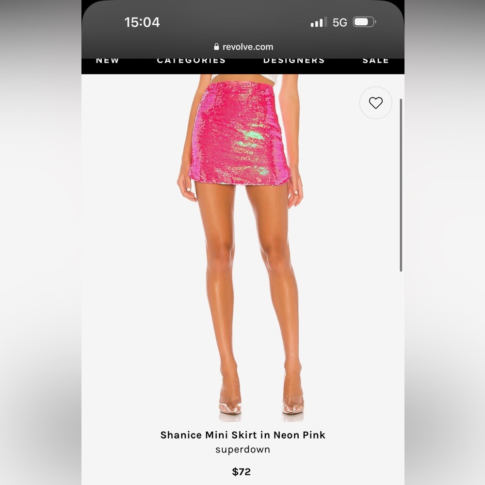 COPY - Hot pink sequin mini skirt